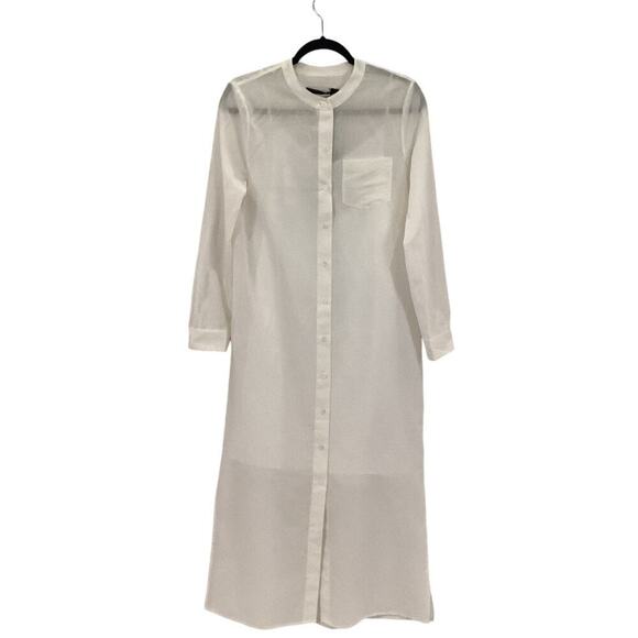 Jenni Kayne Capri Caftan Dress In Ivory Size XS Button Up - Picture 2 of 16